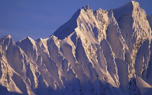 Preview wallpaper alaska, mountains, snow, top, shades