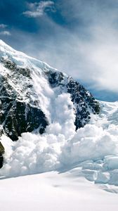 Preview wallpaper alaska, mountains, snow, avalanche