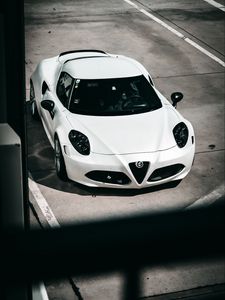 Preview wallpaper alfa romeo 8c spider, alfa romeo, car, white, road