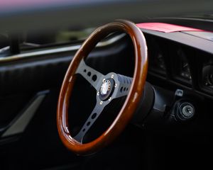 Preview wallpaper alfa romeo, car, steering wheel