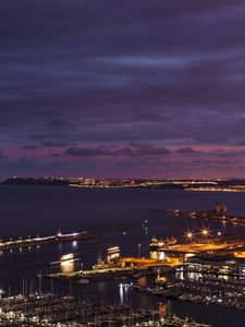 Preview wallpaper alicante, spain, sea, night