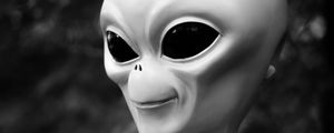 Preview wallpaper alien, eyes, black and white