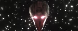 Preview wallpaper alien, humanoid, face, glow, stars