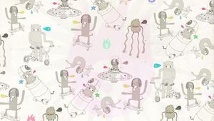 Preview wallpaper aliens, ghosts, drawing