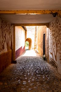 Preview wallpaper alley, arch, tunnel, stones, walls, fresco