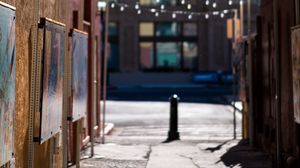 Preview wallpaper alley, city, street, exterior, urban, grunge