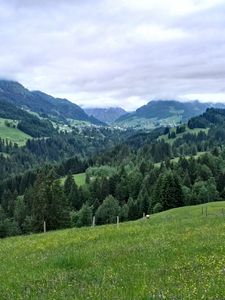 Preview wallpaper allgau, germany, mountains, grass, hill