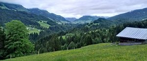 Preview wallpaper allgau, germany, mountains, grass, hill