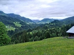 Preview wallpaper allgau, germany, mountains, grass, hill