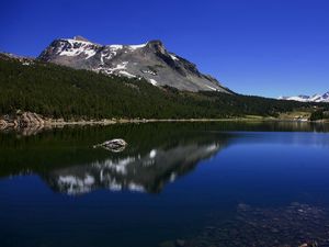 Preview wallpaper alpes, mountains, lake, day, sky