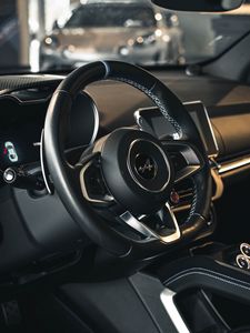 Preview wallpaper alpine a110, alpine, car, steering wheel, salon