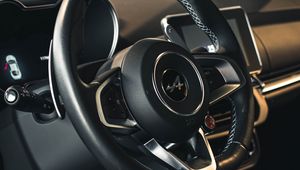 Preview wallpaper alpine a110, alpine, car, steering wheel, salon