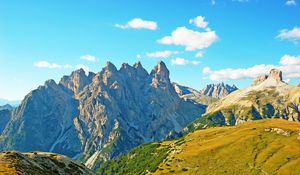 Preview wallpaper alps, italy, meadow, mountains, grass