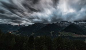 Preview wallpaper alps, mountains, clouds
