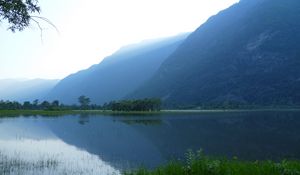 Preview wallpaper altai mountain, teletsky lake, tourists, vacation, leisure, tourism