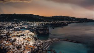 Preview wallpaper amalfi coast, city, bay, buildings, architecture, italy