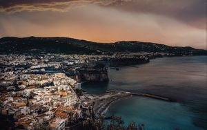 Preview wallpaper amalfi coast, city, bay, buildings, architecture, italy