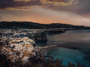 Preview wallpaper amalfi coast, city, bay, buildings, architecture, italy