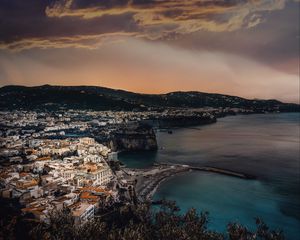 Preview wallpaper amalfi coast, city, bay, buildings, architecture, italy