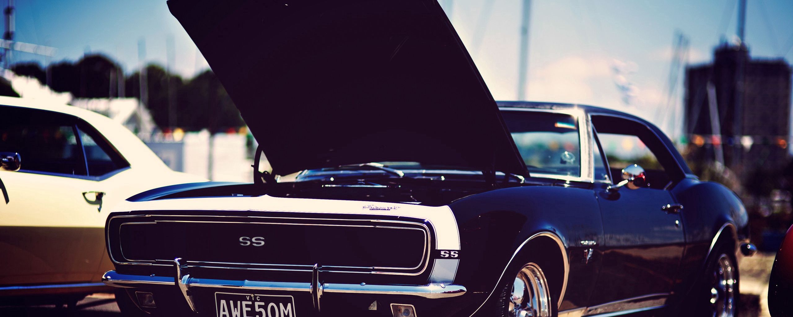 Download wallpaper 2560x1024 american cars, muscle, stylish, car