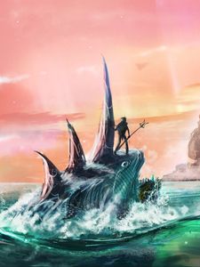Preview wallpaper amphibian, art, sea, fantasy