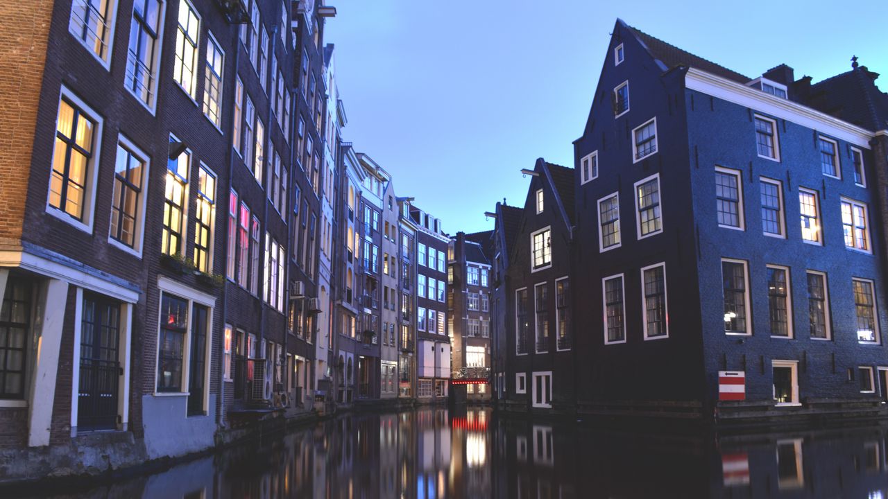Wallpaper amsterdam, netherlands, buildings, canal