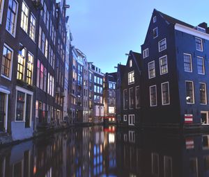 Preview wallpaper amsterdam, netherlands, buildings, canal