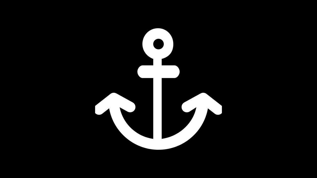 Wallpaper anchor, minimalism, bw, art, vector