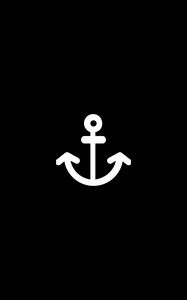 Preview wallpaper anchor, minimalism, bw, art, vector