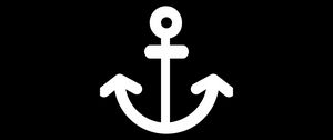 Preview wallpaper anchor, minimalism, bw, art, vector