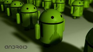 Preview wallpaper android, red, robot, shape, hi-tech
