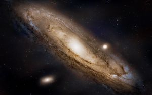 Preview wallpaper andromeda galaxy, space, stars, universe