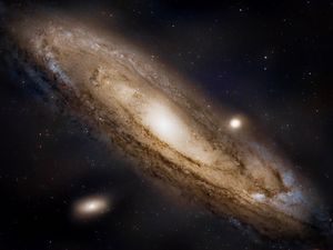 Preview wallpaper andromeda galaxy, space, stars, universe