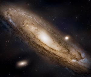 Preview wallpaper andromeda galaxy, space, stars, universe