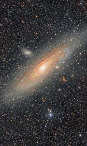 Preview wallpaper andromeda galaxy, spiral, stars, universe, space