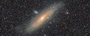 Preview wallpaper andromeda galaxy, spiral, stars, universe, space