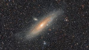 Preview wallpaper andromeda galaxy, spiral, stars, universe, space