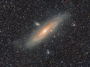 Preview wallpaper andromeda galaxy, spiral, stars, universe, space