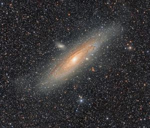 Preview wallpaper andromeda galaxy, spiral, stars, universe, space