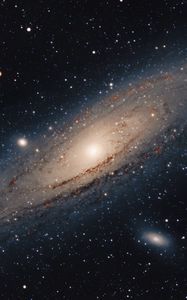 Preview wallpaper andromeda galaxy, stars, shine, space