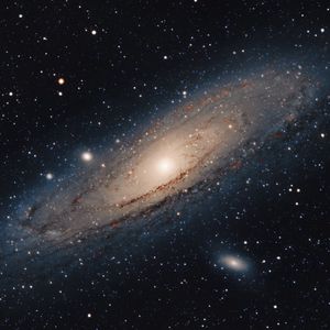 Preview wallpaper andromeda galaxy, stars, shine, space