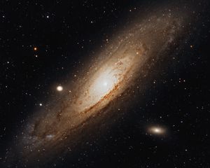 Preview wallpaper andromeda nebula, galaxy, spiral, stars, space