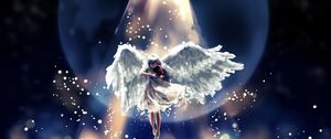 Preview wallpaper angel, flying, sky, beautiful