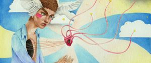 Preview wallpaper angel, heart, art, strings, imagination