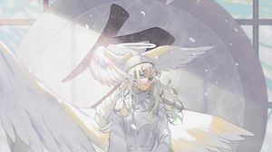 Preview wallpaper angel, wings, anime, art, white