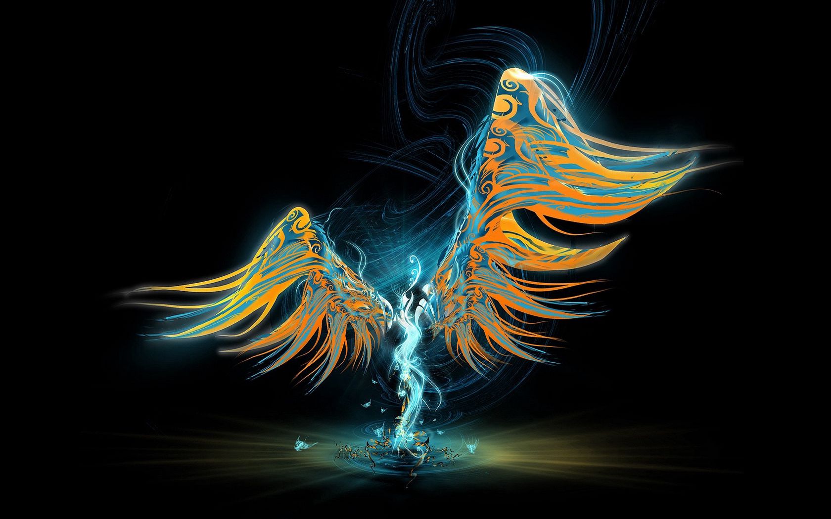 Download Wallpaper 1680x1050 Angel Wings Light Pattern Widescreen 1610 Hd Background 5023