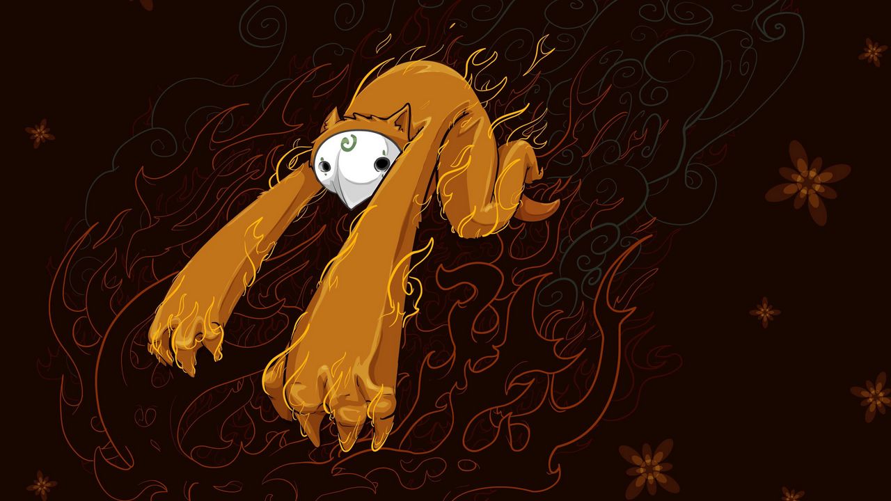 Wallpaper animal, monster, hands, fire, vector