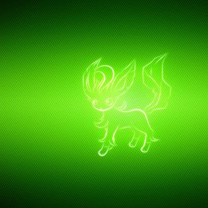 Preview wallpaper animal, pokemon, green, leafeon