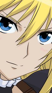 Preview wallpaper аnime, boy, blond, eyes, blue, close-up