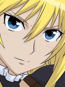 Preview wallpaper аnime, boy, blond, eyes, blue, close-up